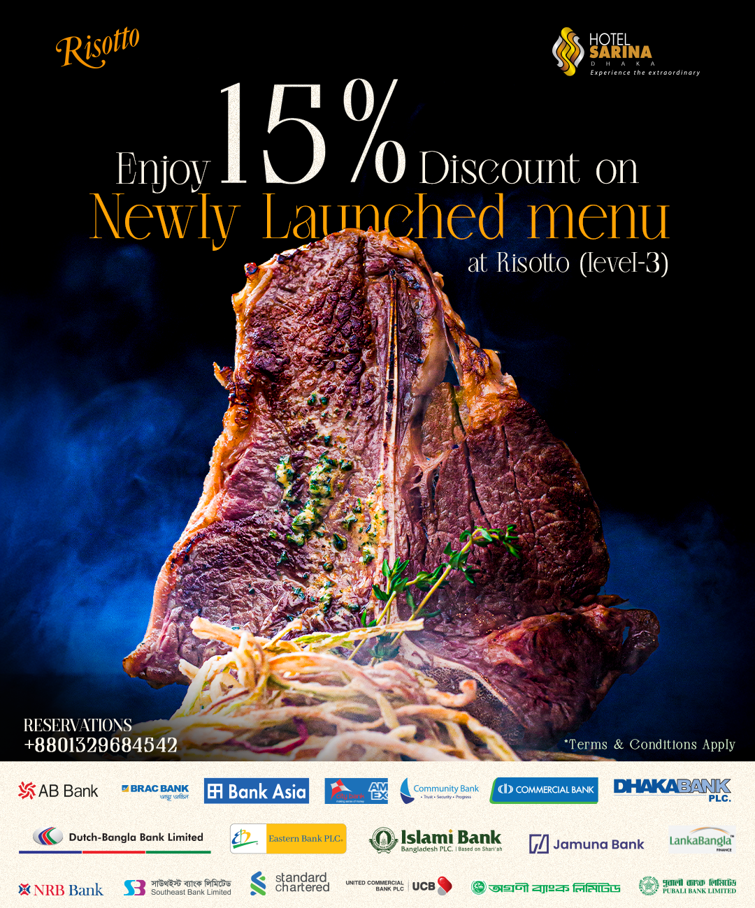 Up to 15% Discount at Risotto
