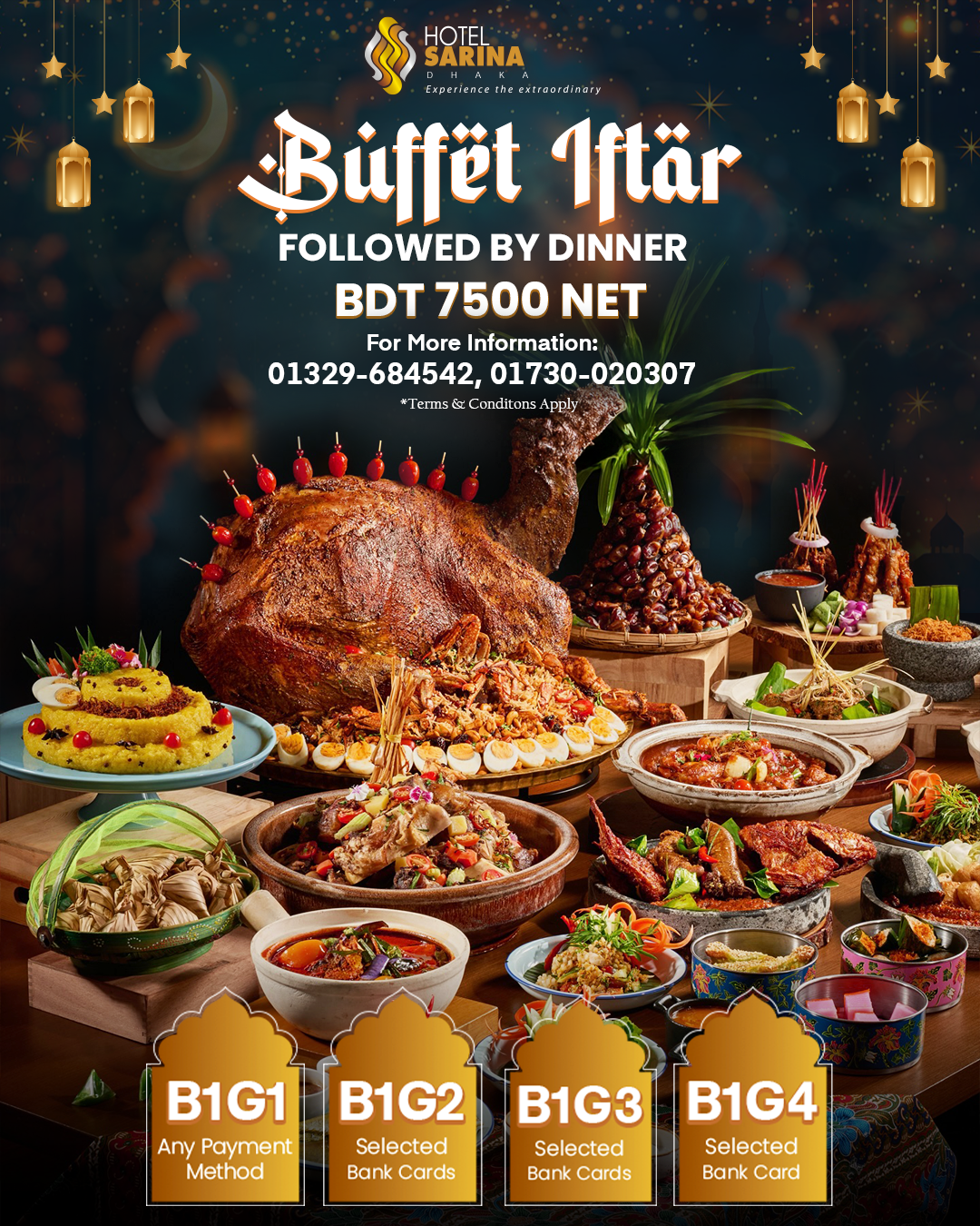 Buffet Iftar followed by Dinner