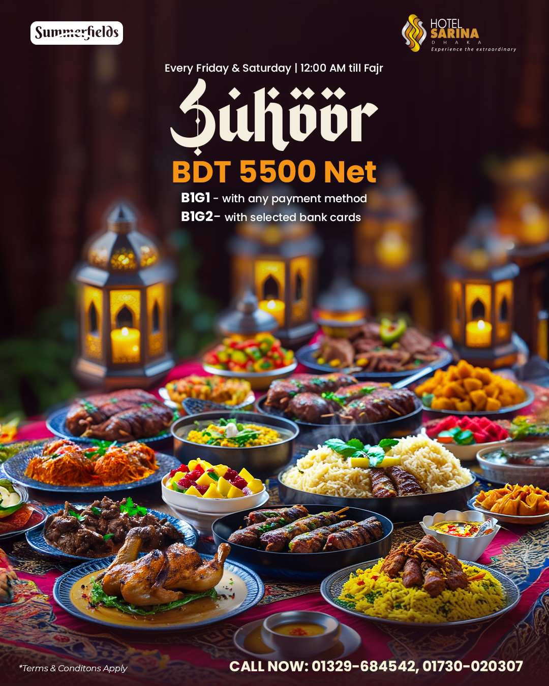 Suhoor Buffet | Every Friday and Saturday