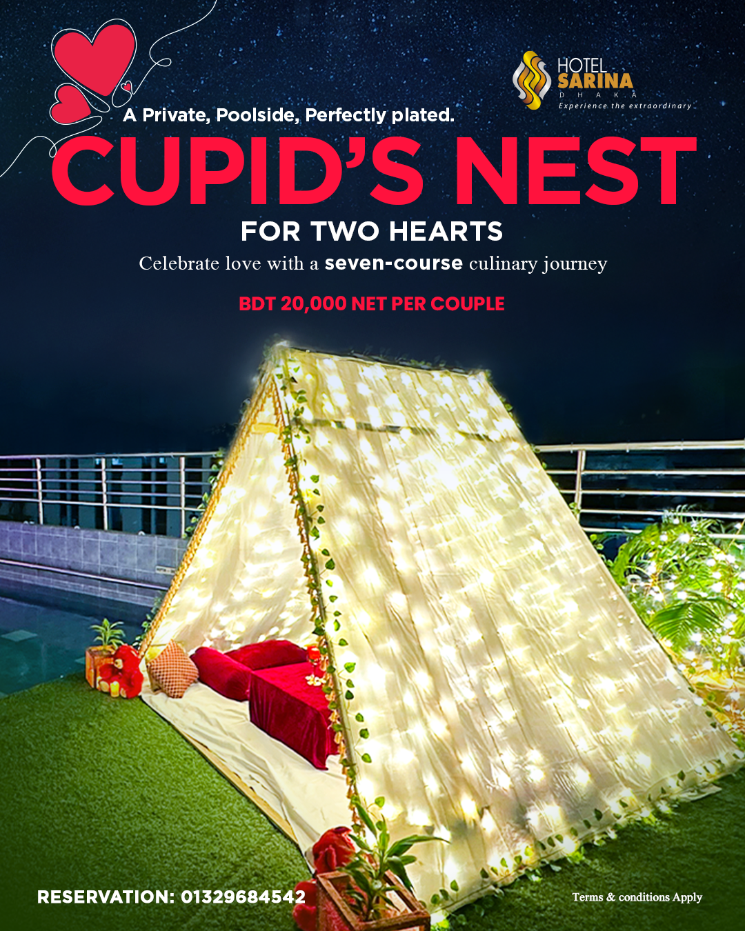 Cupid Nest | Poolside Private Canopy