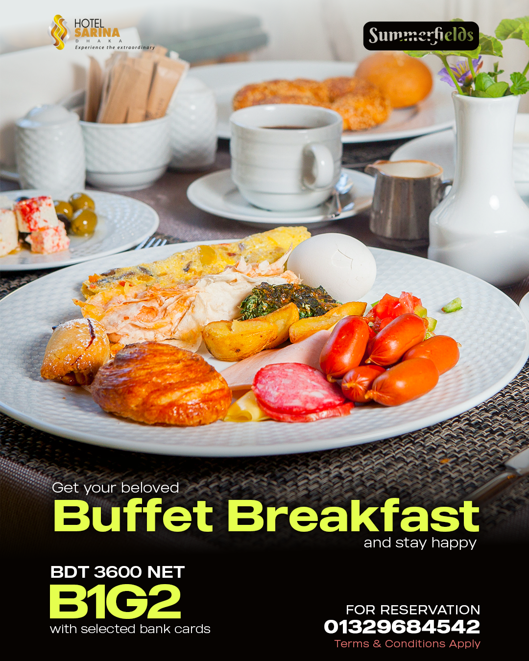 Buffet Breakfast at Hotel Sarina Dhaka
